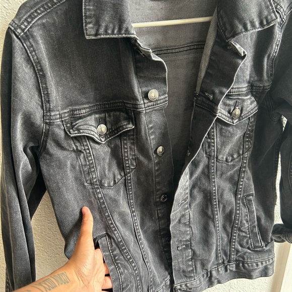 Space cream black denim jacket - Picture 5 of 7